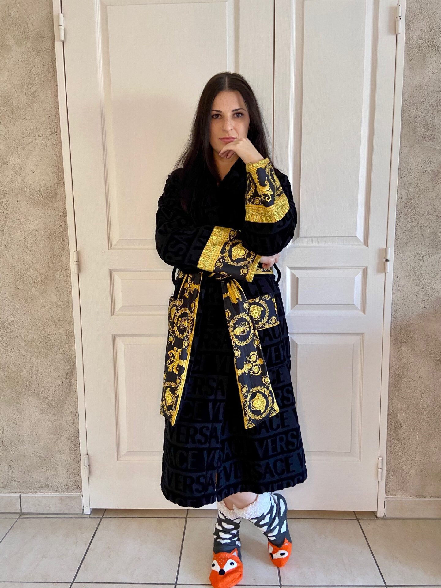 loungewear versace bathrobe