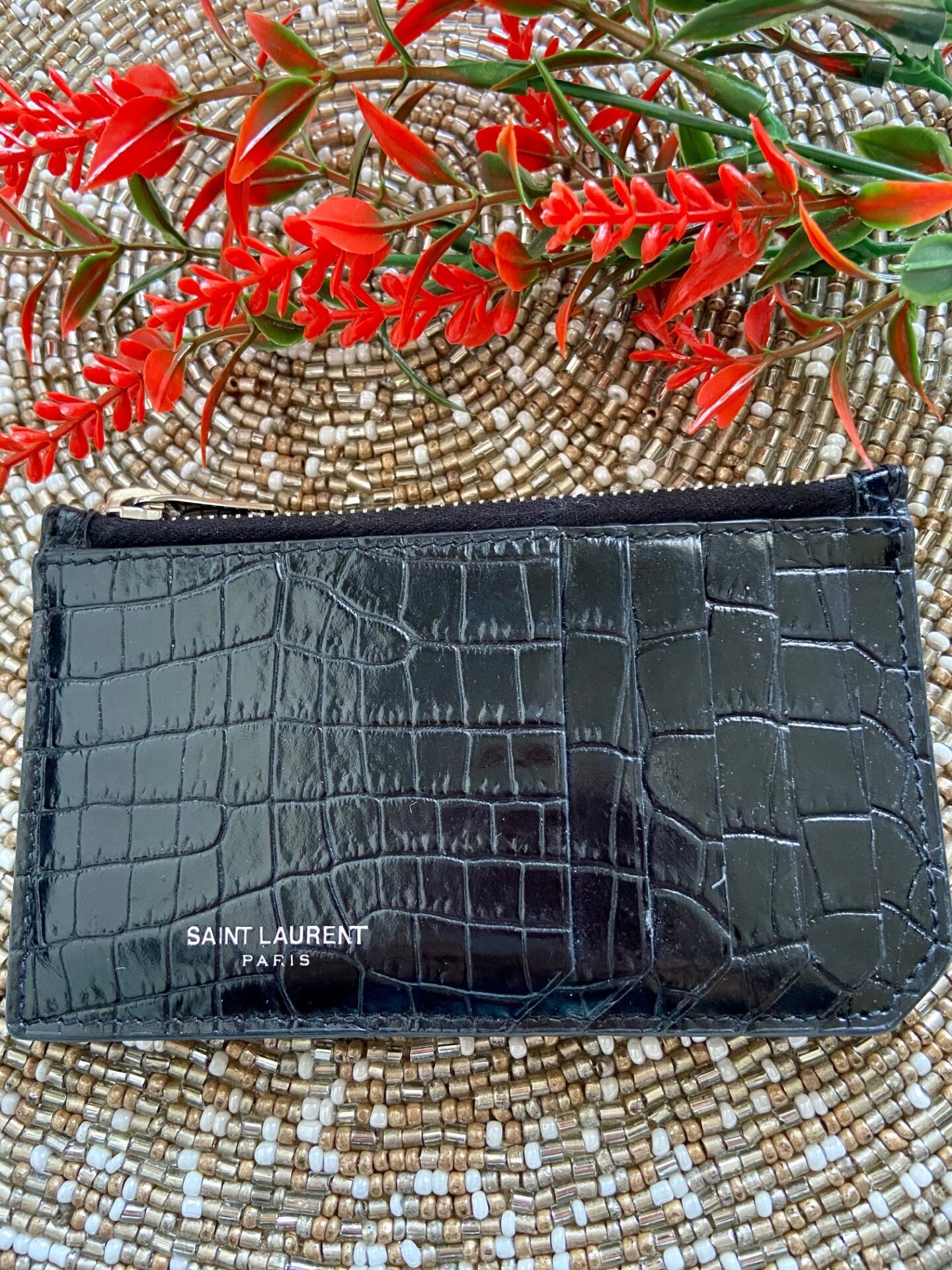 Double Card Holder Taiga Leather - Men - Small Leather Goods