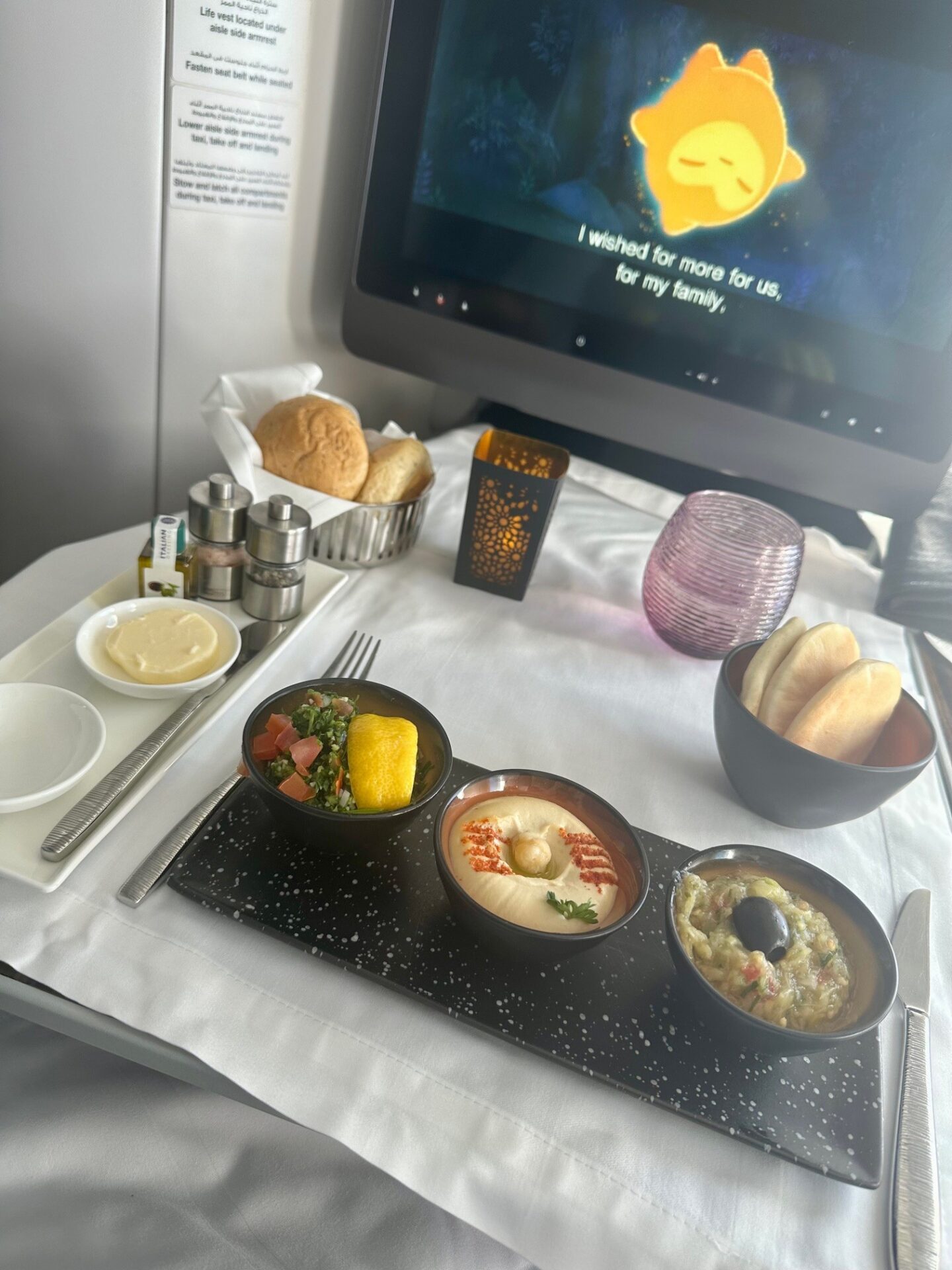 business class food